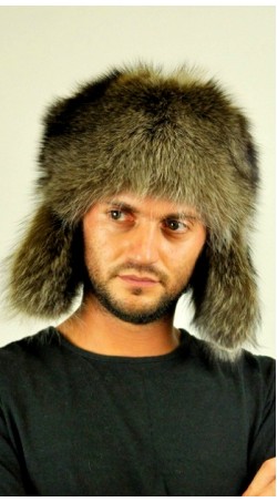 Raccoon fur hat - ushanka